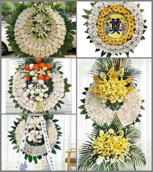 浙江省宁波镇海区贵驷街道妙胜寺村花圈速递